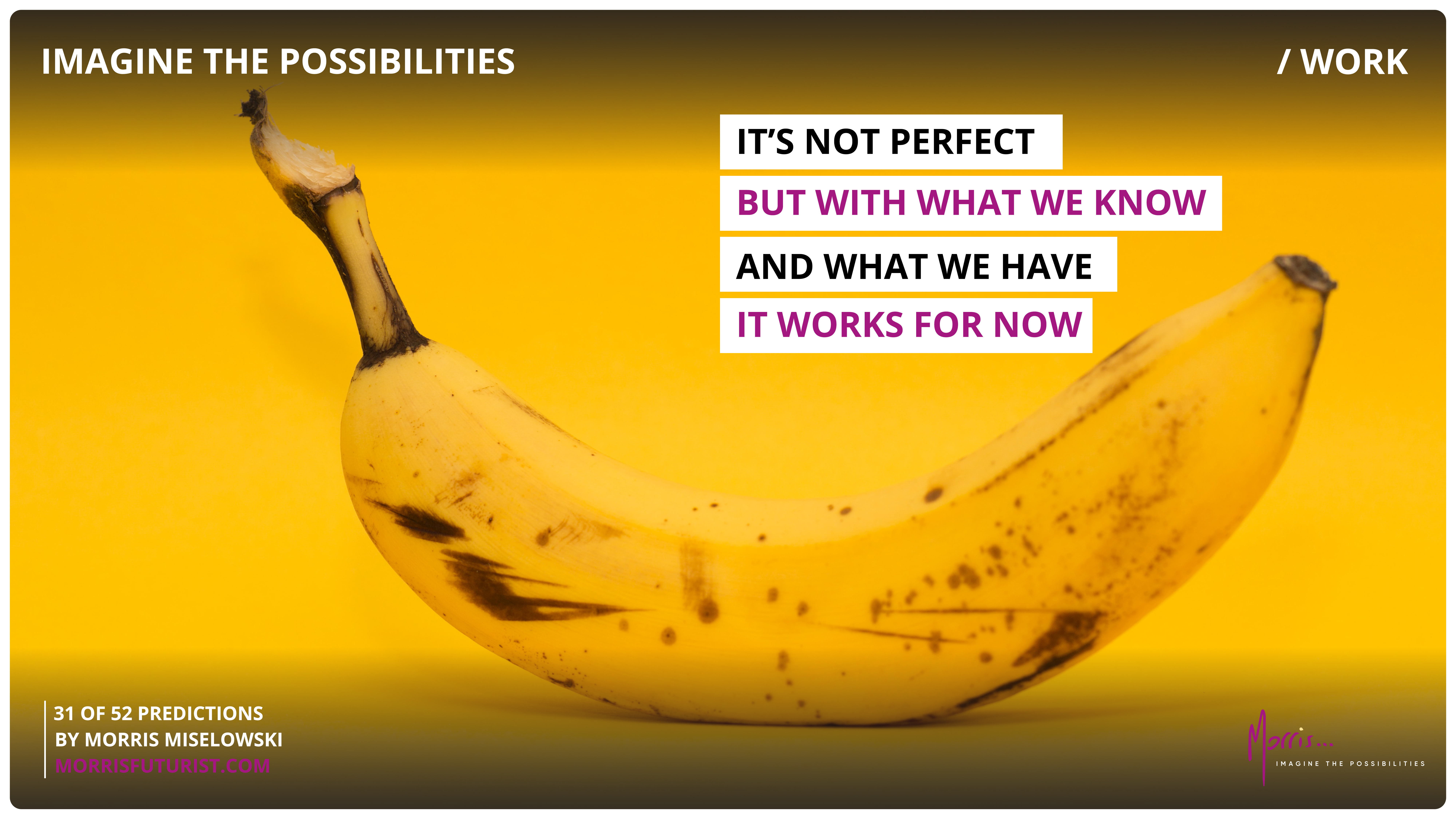 Signals From The Future: Embracing Imperfection in a Disrupted World