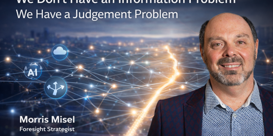 Morris Misel foresight strategist discussing decision making, judgement, AI and information overload in business strategy